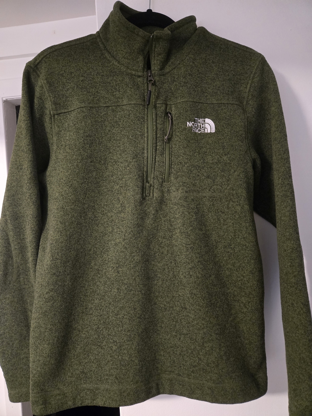 The North Face Men's Quarter-Zip Fleece Sweater - Olive Green